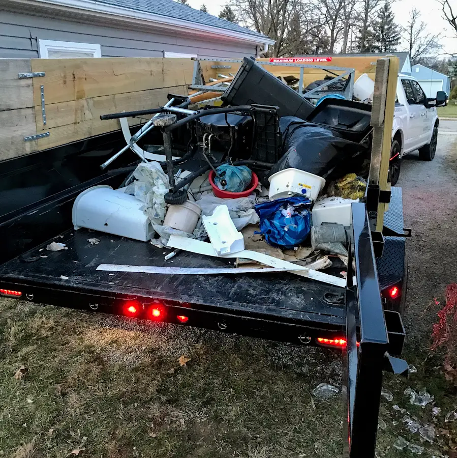 Roll-off dumpster delivered to a residential driveway in North Branch